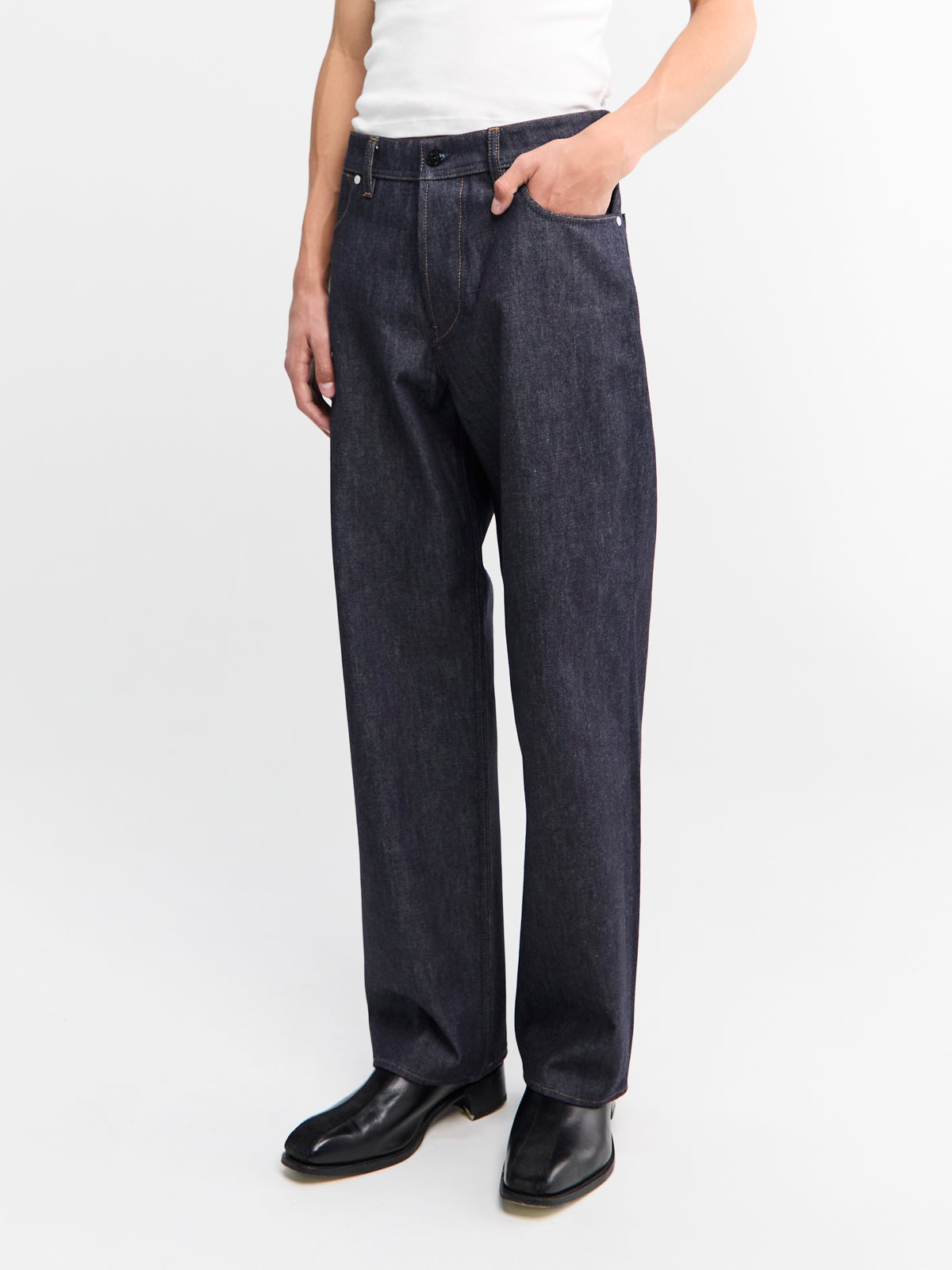 Stone Island - J100006 Indigo Denim Trousers in Blue Raw – Stoy