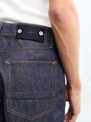 Stone Island - J100006 Indigo Denim Trousers in Blue Raw