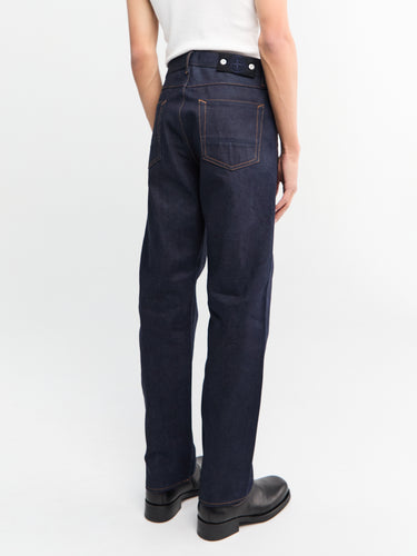 Stone Island - J100008 Selvedge Indigo Denim Trousers in Blue Raw