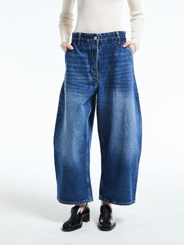 Studio Nicholson - Chalco Pants in Worn Wash Indigo