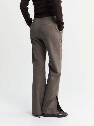 Studio Nicholson - Straight Leg Mitra Pants With Hem Split in Melange