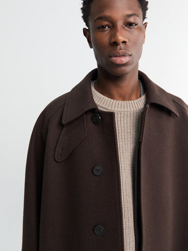 Studio Nicholson - Raglan Wool Coat in Espresso