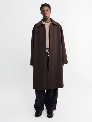 Studio Nicholson - Raglan Wool Coat in Espresso