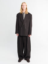 Studio Nicholson - Double Breasted Tailored Jacket in Espresso