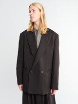 Studio Nicholson - Double Breasted Tailored Jacket in Espresso