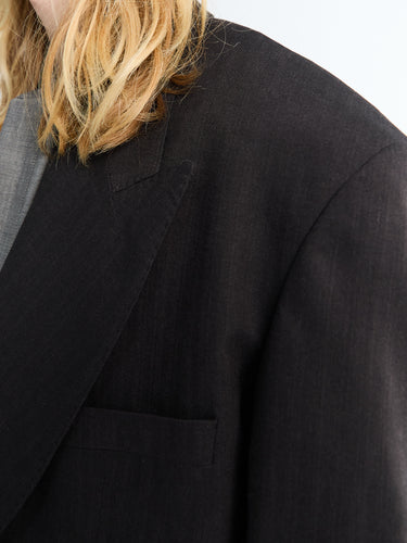 Studio Nicholson - Double Breasted Tailored Jacket in Espresso