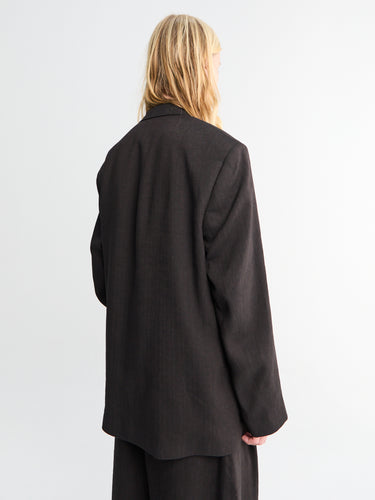 Studio Nicholson - Double Breasted Tailored Jacket in Espresso