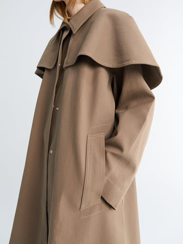 Studio Nicholson - Detachable Cape Parka Coat in Birch