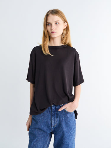 Studio Nicholson - Short Sleeve T-shirt in Black Grape