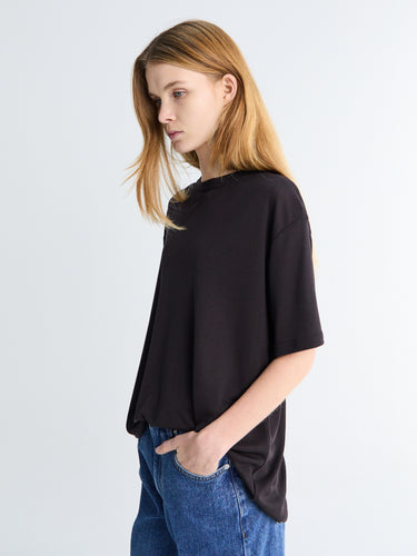 Studio Nicholson - Short Sleeve T-shirt in Black Grape
