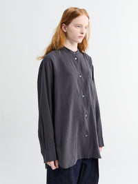 Studio Nicholson - Stand Collar Shirt in Coal