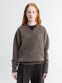 Studio Nicholson - Cashmere V-neck Jumper in Mouse