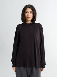 Studio Nicholson - Jersey Long Sleeve T-Shirt in Black Grape
