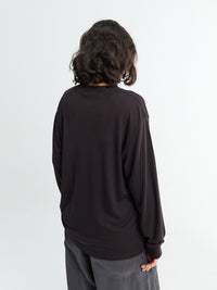 Studio Nicholson - Jersey Long Sleeve T-Shirt in Black Grape
