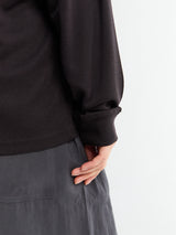 Studio Nicholson - Jersey Long Sleeve T-Shirt in Black Grape