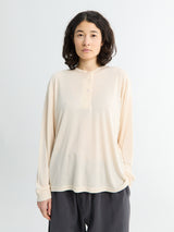 Studio Nicholson - Henley Long Sleeve Top in Canvas