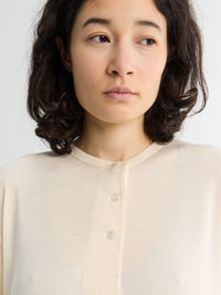 Studio Nicholson - Henley Long Sleeve Top in Canvas