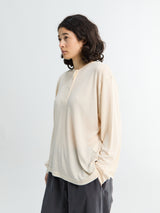 Studio Nicholson - Henley Long Sleeve Top in Canvas
