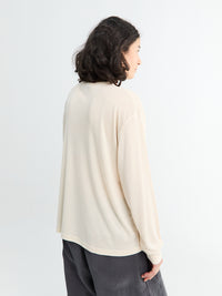 Studio Nicholson - Henley Long Sleeve Top in Canvas