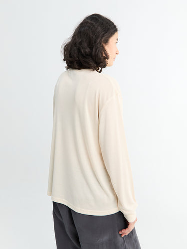 Studio Nicholson - Henley Long Sleeve Top in Canvas