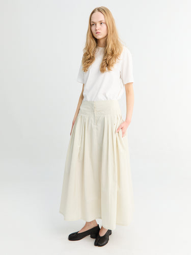 Studio Nicholson - Agat Gathered Skirt in Bone