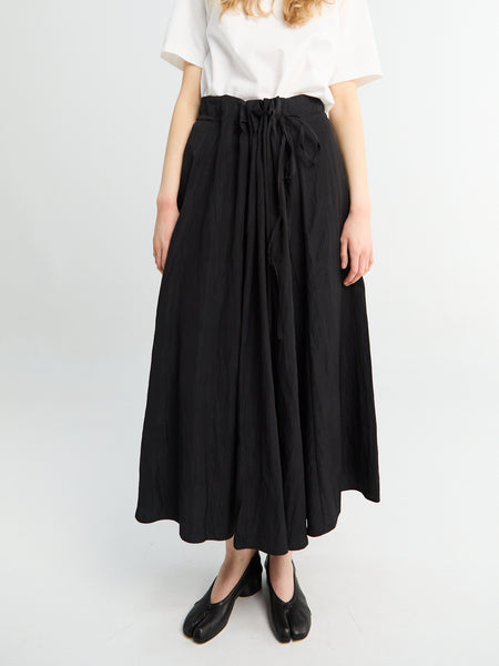 Studio Nicholson - Messina Gathered Wrap Skirt in Black – Stoy