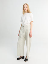 Studio Nicholson - Minos Single Pleat Curved Leg Pant in Bone