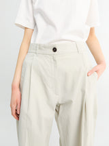 Studio Nicholson - Minos Single Pleat Curved Leg Pant in Bone
