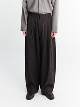 Studio Nicholson - Double Pleat Volume Pants in Espresso