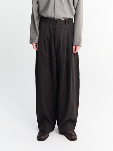 Studio Nicholson - Double Pleat Volume Pants in Espresso