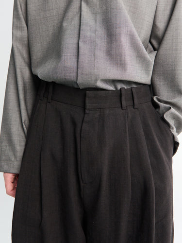 Studio Nicholson - Double Pleat Volume Pants in Espresso