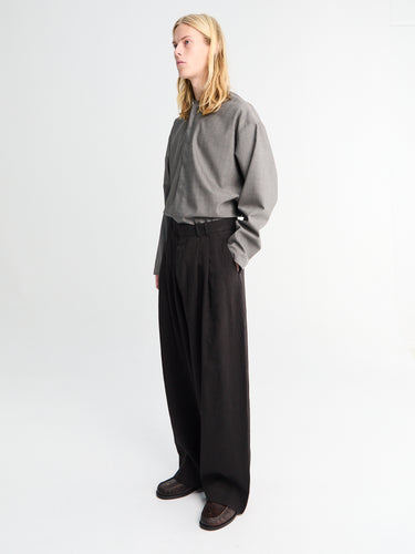 Studio Nicholson - Double Pleat Volume Pants in Espresso