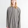 Studio Nicholson - Grandad Collar Shirt in Warm Grey