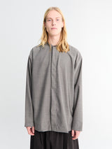 Studio Nicholson - Grandad Collar Shirt in Warm Grey