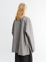 Studio Nicholson - Grandad Collar Shirt in Warm Grey