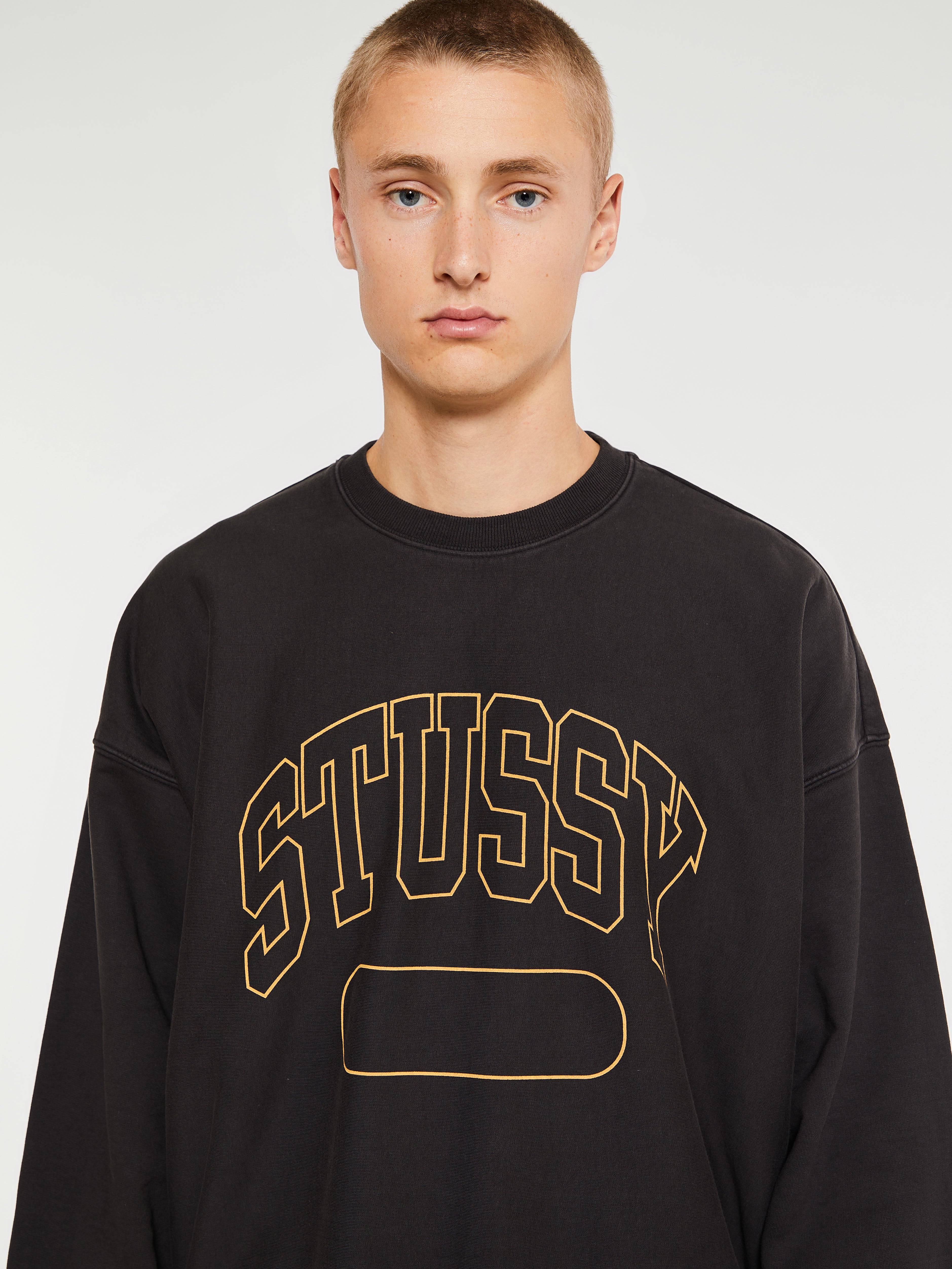 Stüssy - Varsity Oversized Crewneck in Black – stoy