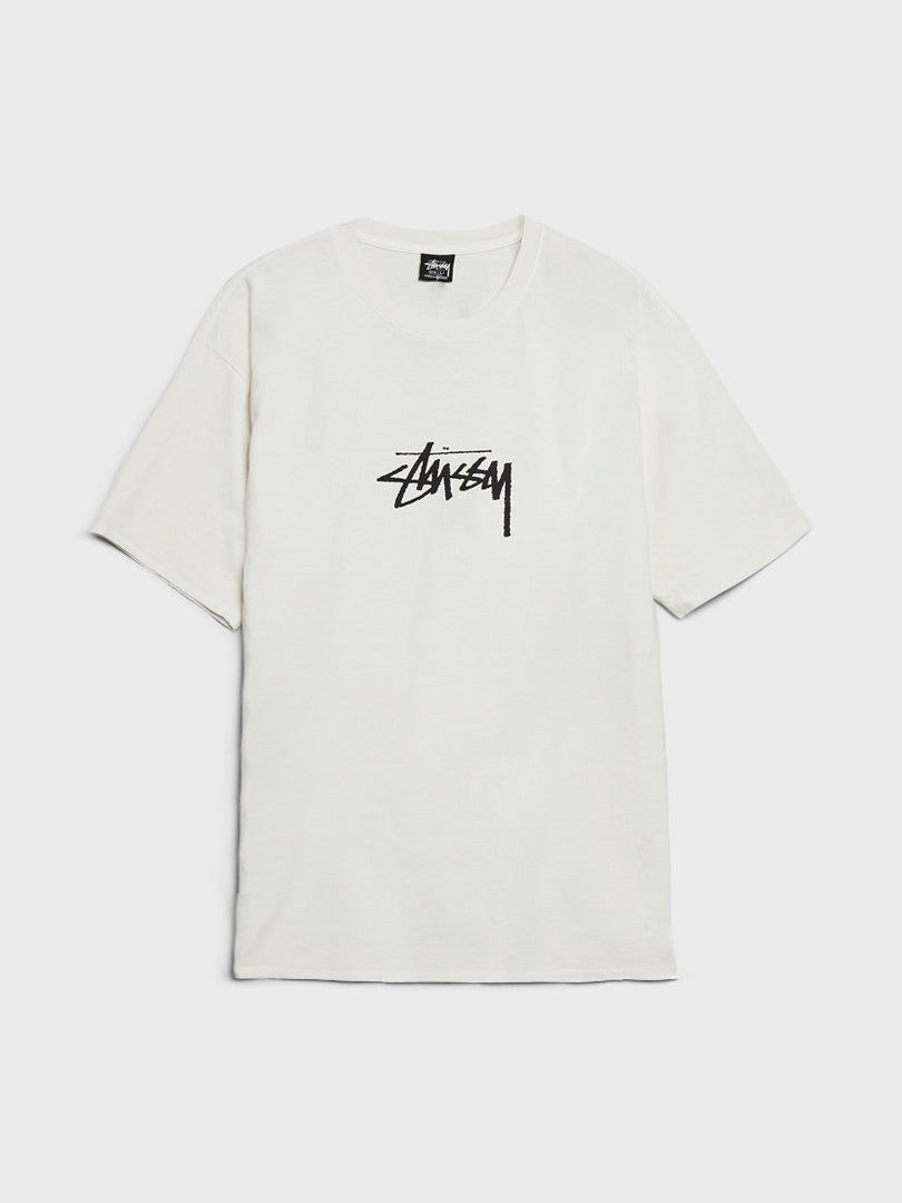 Stüssy - Small Stock Pigment Dyed T-Shirt in Natural