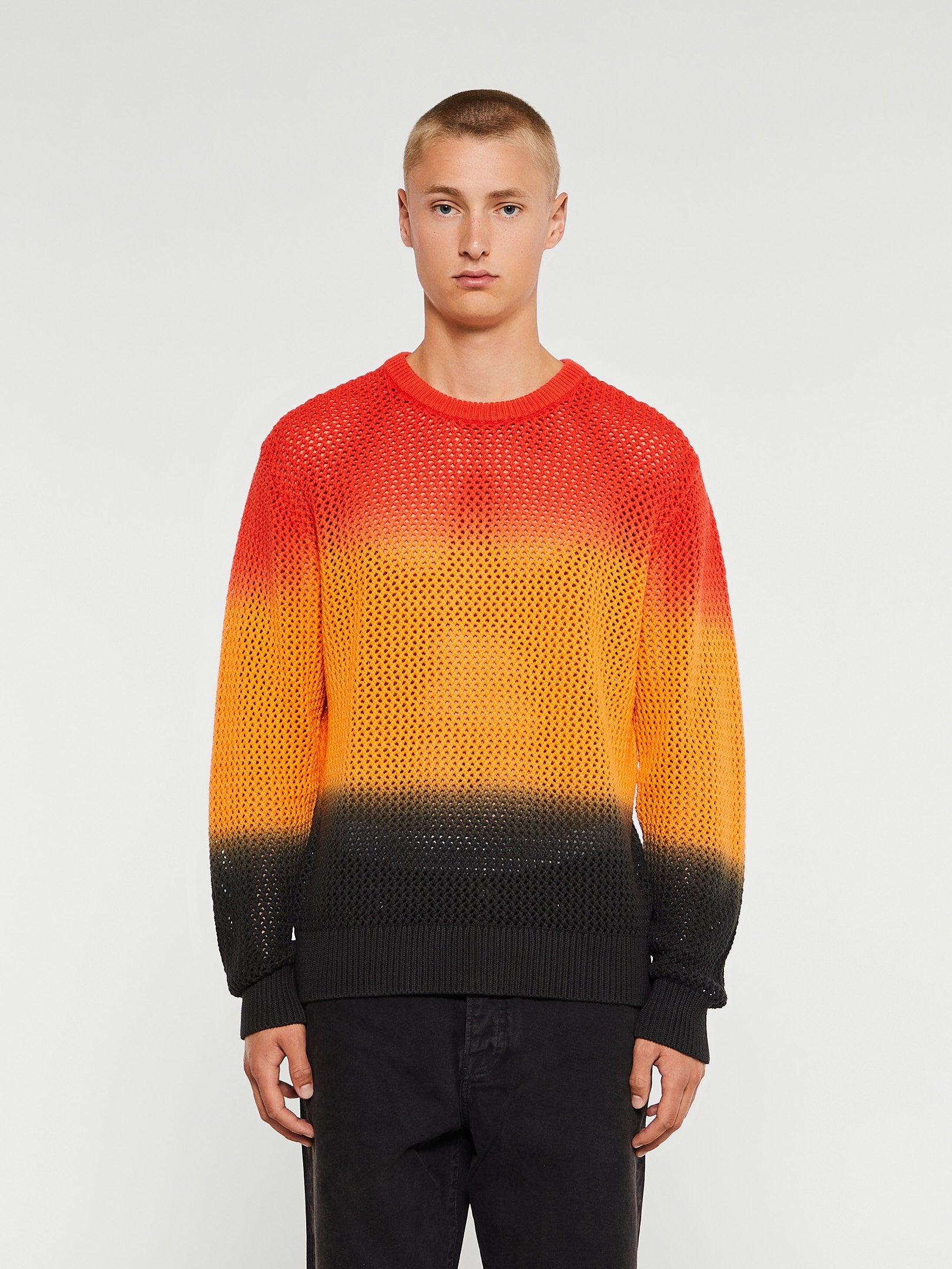 Stüssy - Pigment Dyed Loose Gauge Sweater in Lava