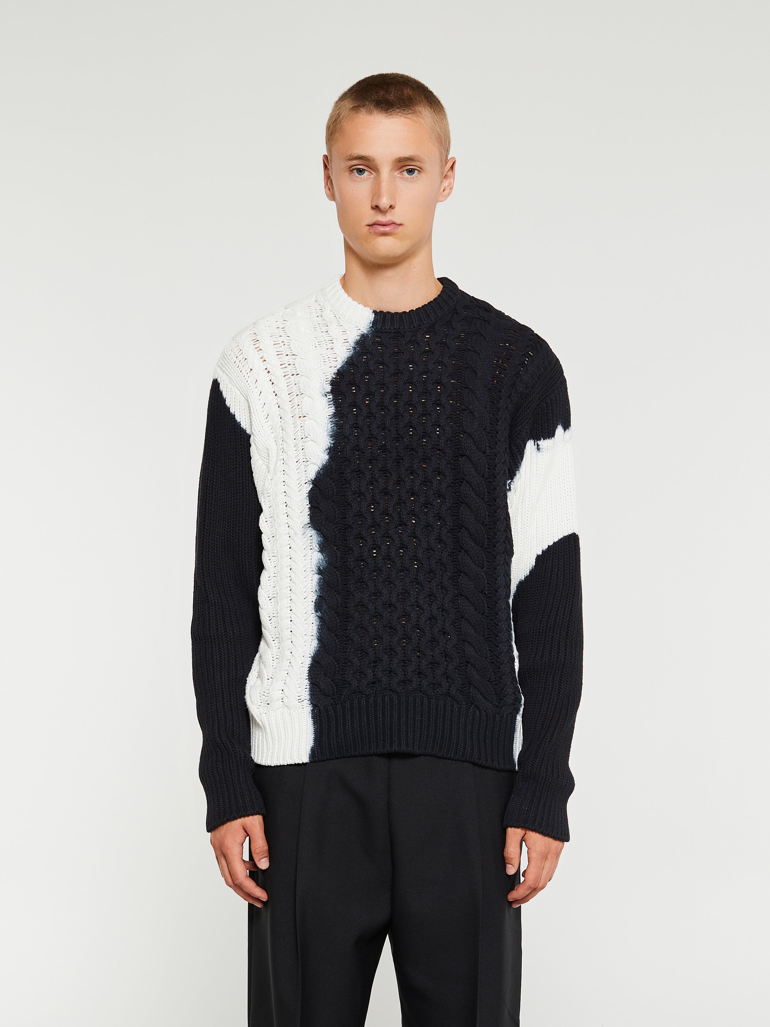 Stüssy - Tie Dye Fisherman Sweater in Black