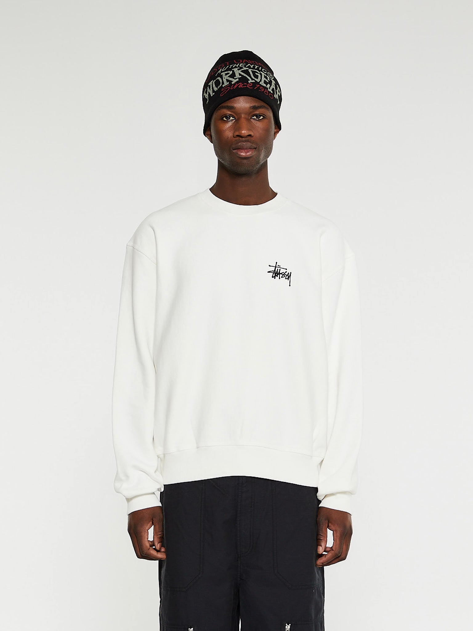 stussy - Basic Stüssy Pigment Dyed Crew in Natural