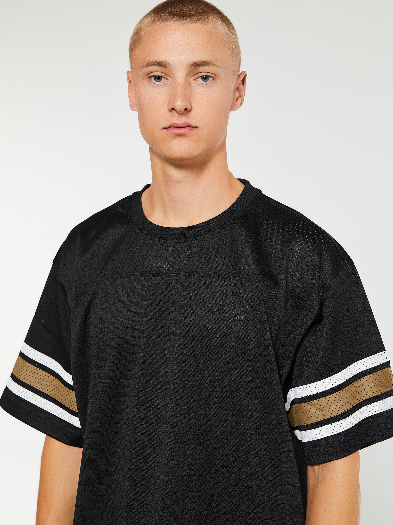 Surman Mesh Football Jersey T-Shirt in Black