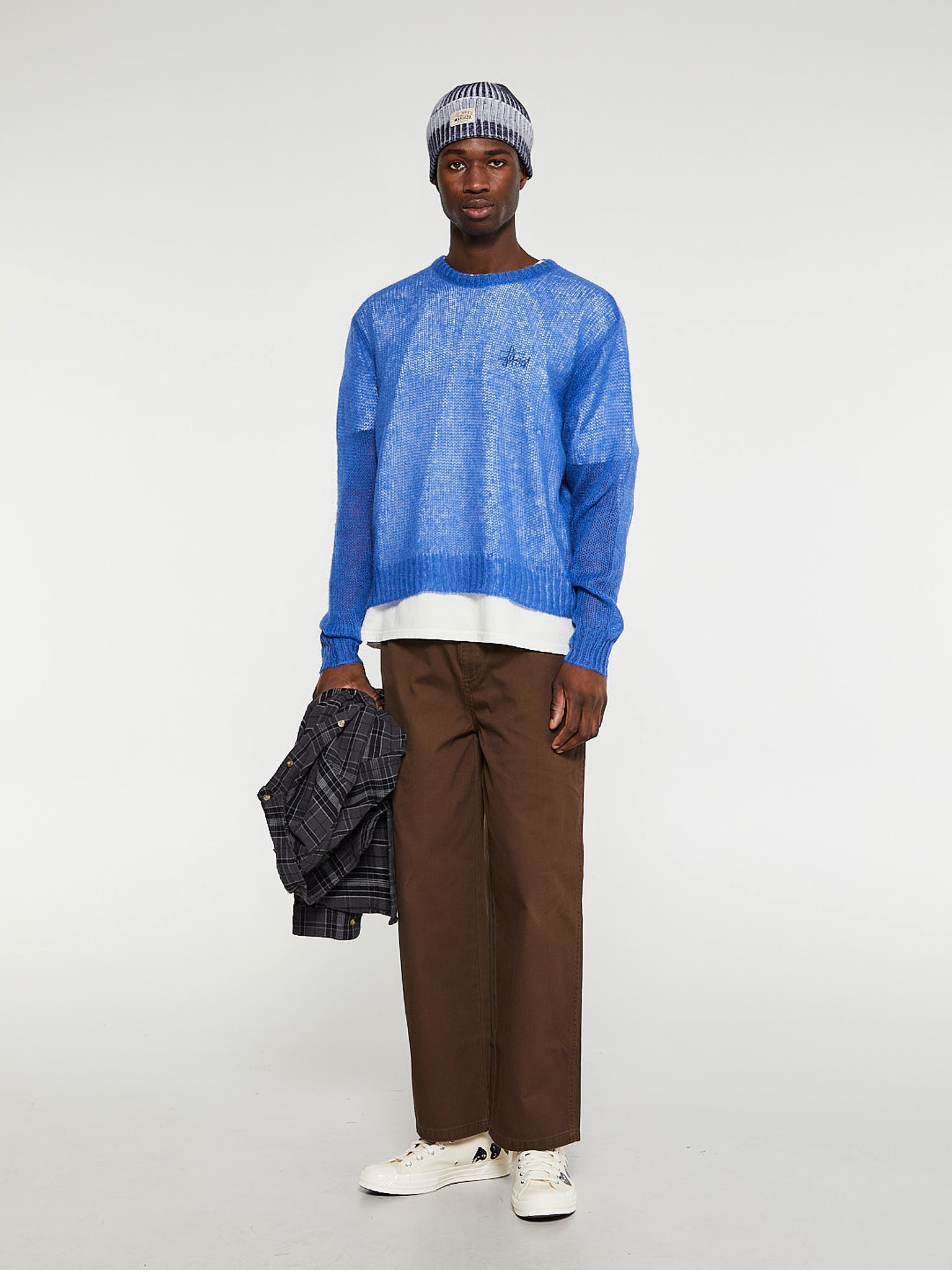 S Loose Knit Sweater in Blue