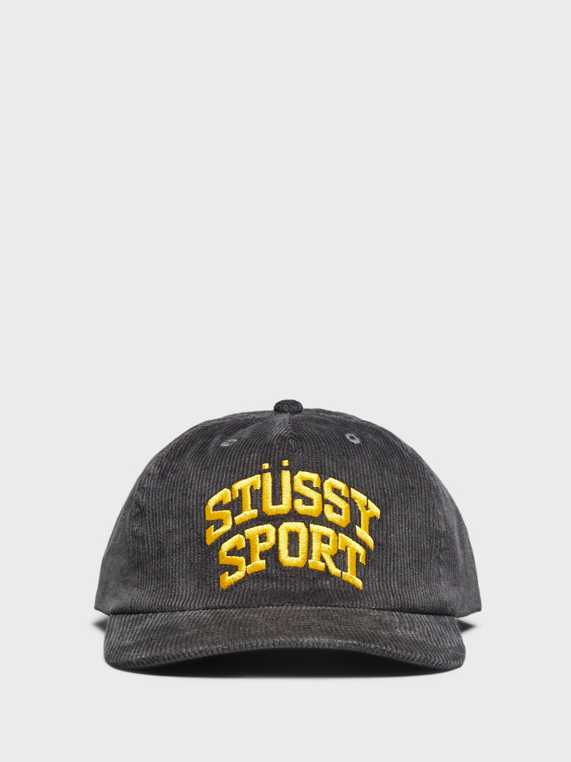stussy - Sport Arch Cord Strapback Cap in Charcoal