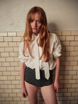 Mr. Larkin - Patty Tie Shirt in Off White