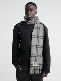 Sunflower - Wool Scarf in Grey