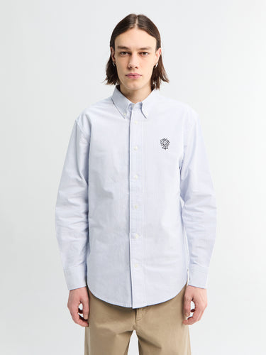 Sunflower - Button Down Oxford Shirt in Blue Stripe