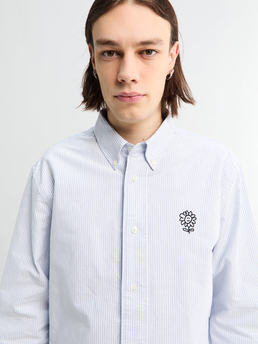 Sunflower - Button Down Oxford Shirt in Blue Stripe