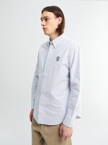 Sunflower - Button Down Oxford Shirt in Blue Stripe
