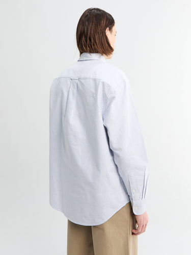 Sunflower - Button Down Oxford Shirt in Blue Stripe