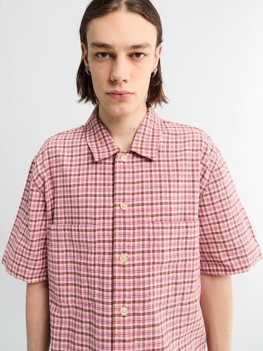Sunflower - Adam Overshirt in Pink Check